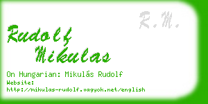 rudolf mikulas business card